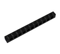 LEGO Parts and Pieces: Technic 1 x 12 ladrillo a granel con agujeros, Negro, b. 4 Pieces