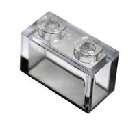 LEGO Parts and Pieces: Trans-Clear (Transparent Clear) 1x2 Brick x100