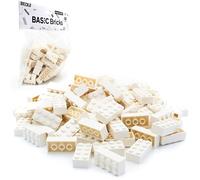 Lego Piedras blancas 2 x 4, 100 unidades - bloques de construcción individuales en paquete grande, para placa blanca y caja Lego, juego clásico para principiantes | ladrillos básicos (3001)