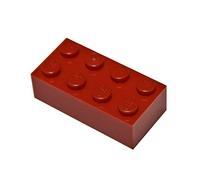 LEGO Piezas y Piezas: Ladrillo Rojo Oscuro 2x4 x100