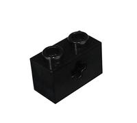 LEGO Piezas y piezas: Technic Black 1x2 ladrillo con agujero para eje, 20 unidades