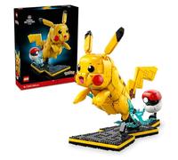 LEGO Pokémon Pikachu y Poké Ball - Maquetas para Construir para Adultos - Figura Articulada de Anime con Base de Exposición - Decoración Gamer de Escritorio - Regalo Coleccionable - 72152