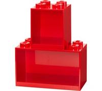 Room Copenhagen Conjunto de estantes Tipo Bloques Lego, 2 Unidades, Rojo, Kunststoff, One Size