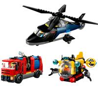 LEGO Remix: Helicóptero, Camión de Bomberos y Submarino