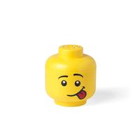 LEGO Scatola Testa Ragazzo Porta Oggetti Piccola Impilabile, 2,0 L, Giallo Ragaz