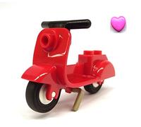 LEGO® - Scooter / Vespa en turquesa por Minifiguras y un corazón de LEGO Clikits