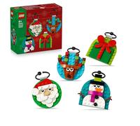 LEGO Selección de Adornos Navideños - Kit de Maquetas con 4 Decoraciones Navideñas para Colgar Inc. Papá Noel, Muñeco de Nieve y Reno - Regalo para Niñas y Niños de 6+ Años 40744