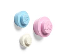 LEGO Set de Percheros de Pared (blanco, azul claro, rosa)