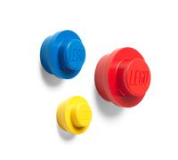 LEGO Set de percheros de pared rojo, azul y amarillo