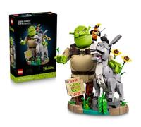 LEGO Shrek, Asno y Gato con Botas - Kit de Maquetas para Adultos - Set para Exponer con 3 Figuras - Decoración de la Estantería y Escritorio - Regalo para Hombres, Mujeres y Fans Nostálgicos - 72423