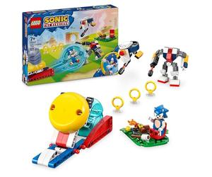 LEGO Sonic The Hedgehog: Batalla de Sonic en la Hoguera 77001 | Juguetes para niños de 7+ años, dron y robot de juguete, 4 minifiguras de personajes, regalo gamer, 177 piezas