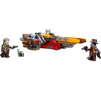 LEGO Star Wars 75437 Speeder de Cobb Vanth - Moto de Juguete con Minifiguras de Cobb Vanth y Cad Bane con Blásters y Mochila Propulsora - Regalo para Niños de 7+ Años y Fans de The Mandalorian