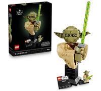 LEGO Star Wars 75438 Yoda Bust - Display Model Kit for Adults w/Green Lightsaber & Collectible Jedi Master Minifigure - DIY Shelf or Room Decor - Gift Idea for Attack of The Clones Fans