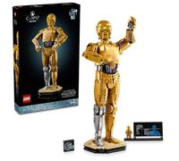 LEGO Star Wars C-3PO Figura de droide para construir, modelo de construcción y exhibición con minifigura C-3PO, coleccionable de Star Wars para decoración del hogar u oficina, idea de regalo