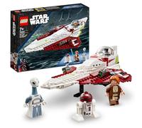LEGO Star Wars Caza Estelar Jedi de OBI-WAN Kenobi, Nave de Juguete de Construcción, Regalo para Niños y Niñas de 7 Años o Más, Droide R4-P17, Taun We y Espadas Láser 75333