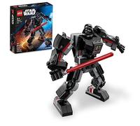 LEGO Star Wars Darth Vader Mech 75368 Figura de acción de Star Wars para construir, este juguete coleccionable de Star Wars para niños a partir de 6 años cuenta con una cabina de apertura, sable de