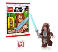 LEGO Star Wars Episodio 2 Guerras Clon - Minifigura - OBI-Wan Kenobi (Túnica y Capucha Marrón) con Sable de Luz Edición Limitada