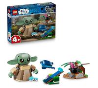 LEGO Star Wars Hogar de Grogu 75443 | Juguetes para niños y niñas de 4+ años, figura de Grogu, rana de Sorgan y catapulta, regalo de cumpleaños, 107 piezas