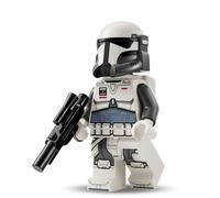 LEGO Star Wars - Juego de figuras de guerrero clon, comando imperial con bláster y mochila para cohetes, alternativa al paquete de batalla LEGO Star Wars, Clone Trooper 501st