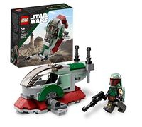 LEGO Star Wars Microfighter: Nave Estelar de Boba Fett, Juguete de Construcción, The Mandalorian, Vehículo con Lanzamisiles y Alas Ajustables 75344
