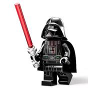 LEGO Star Wars: Minifigura de Darth Vader con sable de luz y capa negra extra
