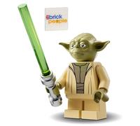 LEGO Star Wars: Minifigura de Yoda con sable de luz y bastón
