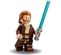 LEGO Star Wars: Minifigura OBI Wan Kenobi con sable de luz y capa negra