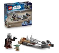LEGO Star Wars Moto Speeder del Mandaloriano y Grogu - Moto de Juguete con Minifigura de DIN Djarin con Bláster - Regalo para Niños de 6+ Años y Fans - 75436