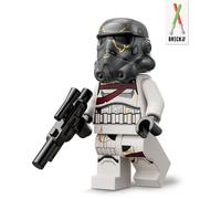 Lego Star Wars Nighttrooper Set: figura con pistola y casco - alternativa al paquete de batalla, minifiguras, juego de tropador nocturno imperial #1 (con casco gris)