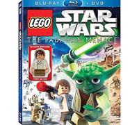 Lego Star Wars: The Padawan Menace Blu-Ray & Standard Dvd Set Combo con minifigura joven Han Solo