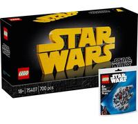 Lego Starwars Logo de Lego, piedras de Lego con Falke Milenio Polybag (Lego 75407 y 30708) - Novedad