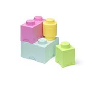LEGO Storage Brick Multipack L, cajas de almacenamiento apilables, juego de 4 piezas - Organizador LEGO perfecto, solución de almacenamiento de escritorio y unidad de almacenamiento de habitación para
