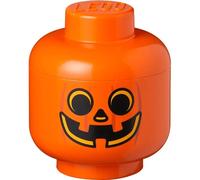 Lego Storage Head "Pumpkin" Small Naranja Negro