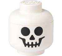 Lego Storage Head "Skeleton" Small Blanco Negro
