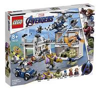 LEGO Super Heroes - Batalla en el Complejo de los Vengadores, Juguete de Construcción de Avengers, Incluye Helicóptero y Todoterreno (76131)