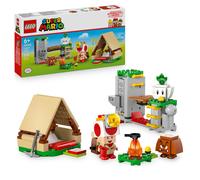LEGO Super Mario De Acampada con el Capitán Toad - Juego Interactivo con 3 Figuras Inc. Goomba - Tienda de Campaña y Puente Que Se Derrumba - Regalo Gamer para Niños y Niñas de 6+ Años 72040