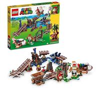 LEGO Super Mario Diddy Kong's Mine Cart Ride Expansion Set 71425, juguete de construcción coleccionable con figura Funky Kong construida en ladrillo, juego de regalo de Super Mario para niños de 8 a