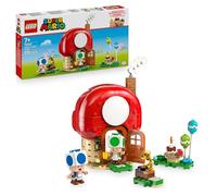 LEGO Super Mario Fiesta en la casa de Toad - Juego Interactivo con 2 Figuras, Cocina, Dormitorio y Mesa de Picnic - Regalo Gamer de Nintendo para Niños y Niñas de 7+ Años 72041