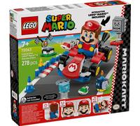 LEGO Mario Kart: Mario Interactivo y Kart Estándar - Circuito de Carreras con Coche de Juguete, 3 Figuras, Podio y Barreras - Regalo Gamer para Niños y Niñas de 7+ Años 72043