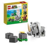 LEGO Super Mario Set de Expansión: Rambi, el Rinoceronte, Figura de Animal de Juguete para Construir y Rocas, Regalo Pequeño para Combinar con un Pack Inicial 71420
