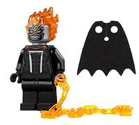 LEGO Superhéroe: Ghost Rider (Marvel) figura de acción de superhéroes con cadena y capa negra de bonificación