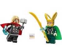 LEGO Superheroes: Thor y Loki Minifiguras con Mjolnir y personal - A partir de 6 años