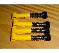 Lego Technic - 6.5L Shock Absorber x 4 - Spring Yellow (Suspension) (Hard Spring)