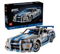 LEGO Technic Coche Nissan Skyline GT-R (R34) de 2 Fast 2 Furious - Kit de Maqueta de Coche para Adultos - Función de Derrape, Dirección, Suspensión y Motor de 6 Cilindros - Regalo para Hombres 42210
