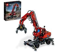 LEGO Technic Material Handler Crane 42144 - Juego de construcción para niños a partir de 10 años; un regalo para niños que aman los modelos neumáticos y los juguetes de construcción (835 piezas)