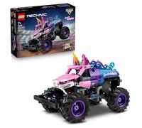 LEGO Technic Monster Jam Sparkle Smash con Motor de Carga Manual - Maqueta de Camión de Juguete Rosa con Unicornio - Regalo de Cumpleaños para Niños y Niñas de 7+ Años - 42220