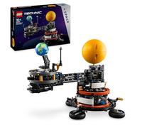 Lego technic planeta tierra y luna en órbita