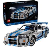 LEGO Technic Coche Nissan Skyline GT-R (R34) de 2 Fast 2 Furious - Kit de Maqueta de Coche para Adultos - Función de Derrape, Dirección, Suspensión y Motor de 6 Cilindros - Regalo para Hombres 42210