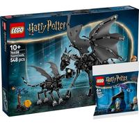 Lego ThestralFamilie, Lego 76458 - Figuras de juego Harrypotter con alas, cabezas y patas móviles, incluye bolsa de plástico Draco en el Bosque Prohibido (30677)