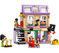 LEGO Friends Tienda de Música y Apartamento - 3 Mini Muñecos - Figura de Perro Corgi - Instrumentos Musicales Inc. Piano, Batería, Saxofón y Guitarra de Juguete - Regalo para Niñas de 7+ Años 42653